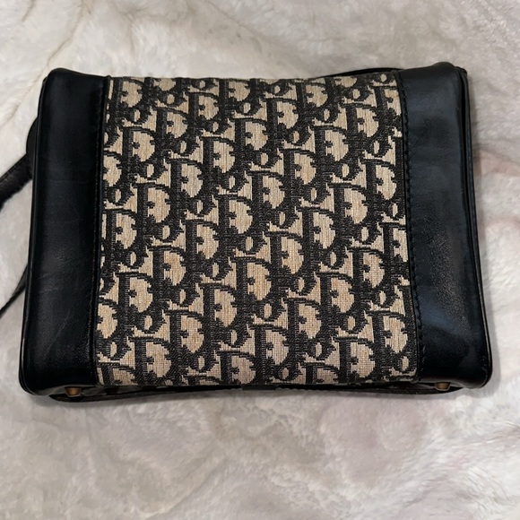 CHRISTIAN DIOR Black Vintage Trotter lunchbox bag Very unique & rare with key - Picture 4 of 13